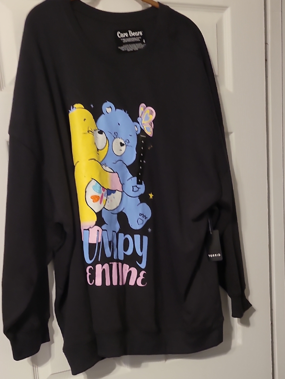 Care Bears Black Sweatshirt with Blue and Yellow Bears